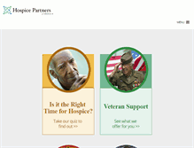 Tablet Screenshot of hospicepartners.com